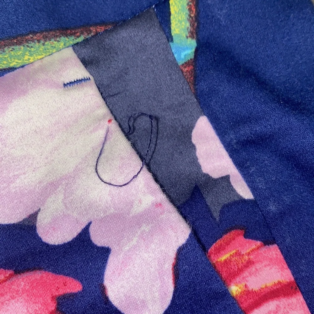 Banana Republic Avery Navy Blue floral work pants
